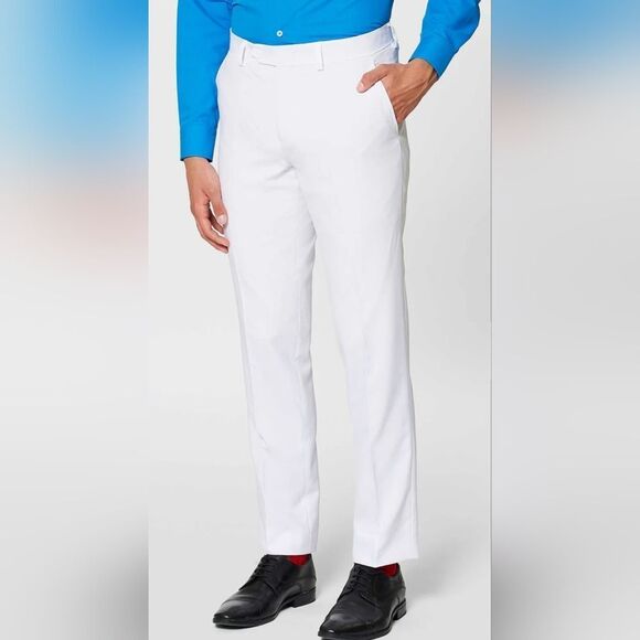 Opposuits Men's Slim Fit Solid Pants NWOT Size 40 White - Picture 1 of 4